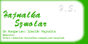 hajnalka szmolar business card
