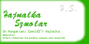 hajnalka szmolar business card